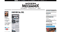 Desktop Screenshot of blog.modernmechanix.com