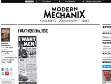 Tablet Screenshot of blog.modernmechanix.com